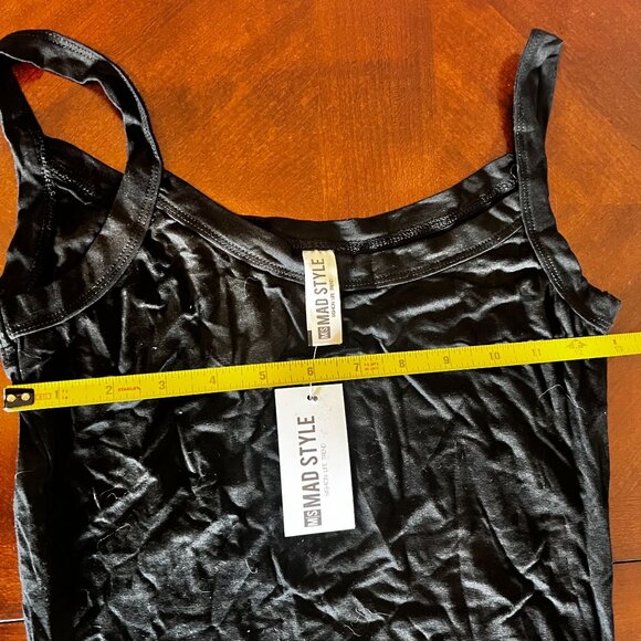 Mad‎ Style Womens Black Sleeveless Flowy Stretch Dress Trendy Fit - Picture 3 of 3